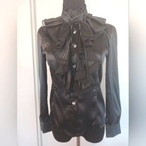 NEW w/Tags Black Ruffle Blouse - ONLY $10!